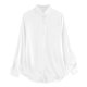thumbnail image 4 of Puntoco Tops de mujer Camisa de manga larga de un solo pecho Tops Blusa de camisa de solapa suelta Puntoco Puntoco-5277, 4 of 5