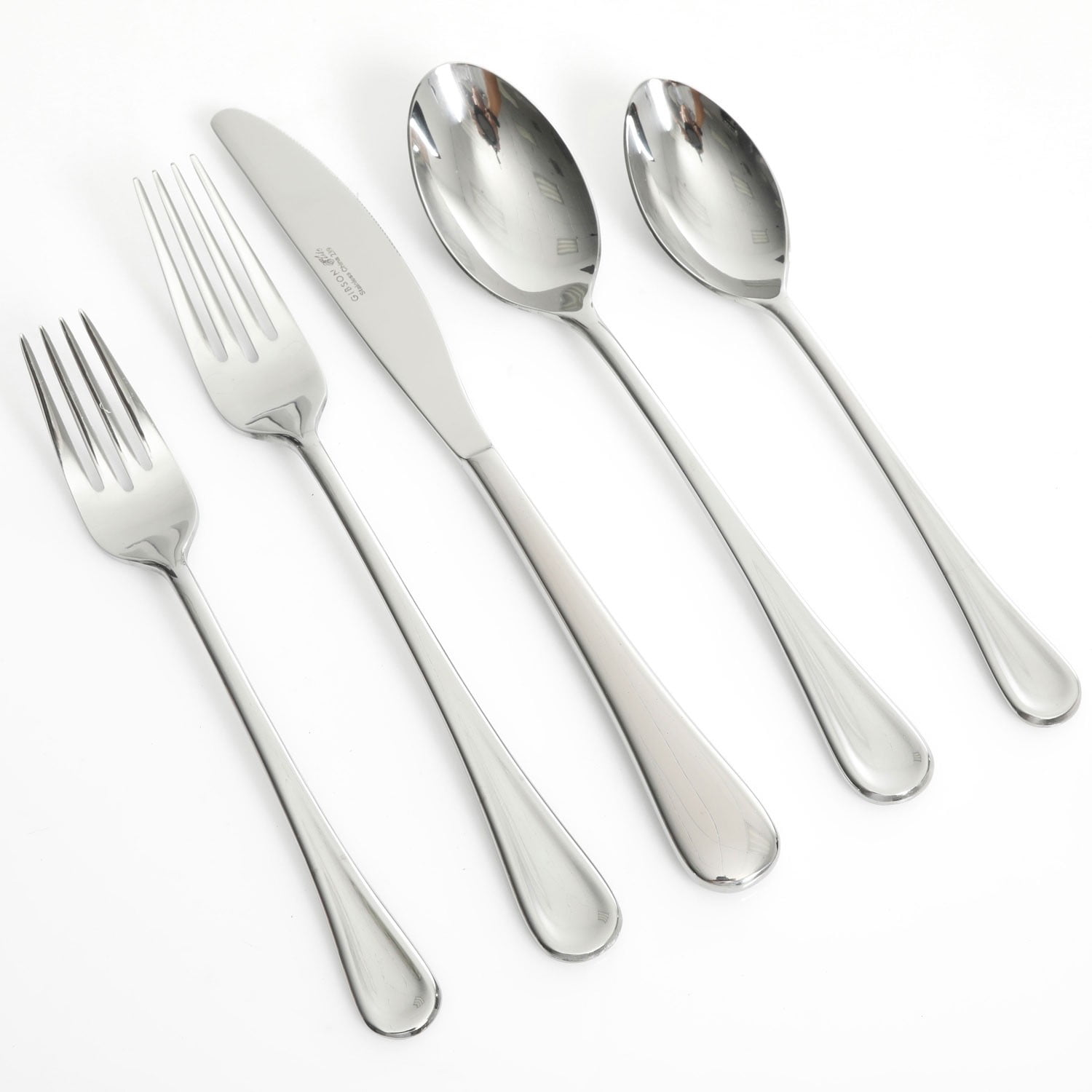 Gibson Elite York 20 Piece Flatware Set, Silver