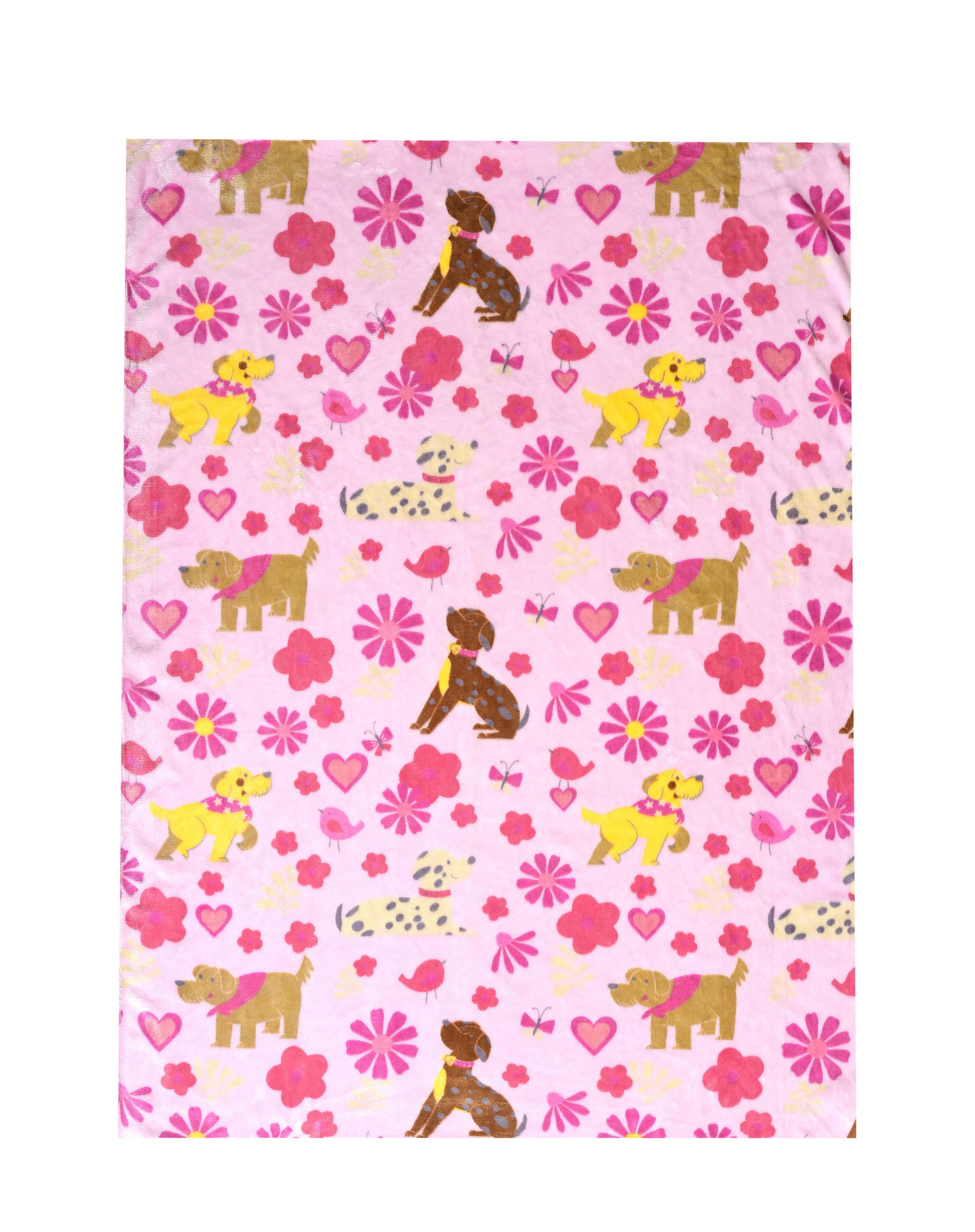 Way To Celebrate Super Soft Plush Throw Blanket, Valentine's Dogs, 50 x 60 in