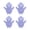 Purple, variant on Colorful Mixed Color Easter Chick Cutlery Holder Bag 4-Piece Set For Tableware Knife Fork Party Accessories