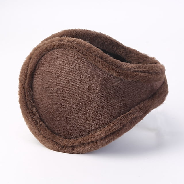 New Thickened Plush Warm Earmuffs Winter Men‘s Ear Protection Ear Warm Solid Color Student Cold-proof Rear Wear Earmuffs