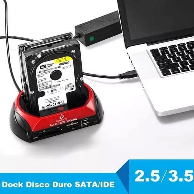 Case Dock Estación Disco Duro 2.5 3.5 Sata Ide Windows Mac Ele-Gate CON.32