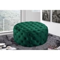 thumbnail image 2 of Meridian Furniture Addison Button Tufted Green Velvet Ottoman and Bench, 2 of 8