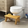 thumbnail image 5 of YaoZQ Wooden Toilet Stool 7 inch Bathroom Squatting Step Stool Natural Bamboo Non Slip Potty Aid for Adults Elderly Kids Light Wood, 5 of 8