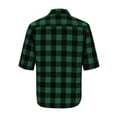 thumbnail image 5 of Lmueinov Mens Short Sleeve Button Down Shirts Plaid Business Casual 3/4 Length Sleeve Tops for Men Pocket Lightweight Summer Fall Daily Going Out Tops, 5 of 7