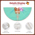 thumbnail image 6 of Lsque Bluey Print Christmas Tree Skirt with Ties and Velcro,Xmas Holiday Decorations, Adjustable Tree Skirt-30", 6 of 6