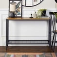 thumbnail image 2 of Walker Edison Declan Urban Industrial Angle Iron and Wood Entry Table, 44 Inch, Barnwood, 2 of 5
