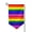 Sharp Corner, variant on Pride Rainbow Flag Pattern Double Sided Garden Flag for Indoor Outdoor Decorations 12.5 * 18 Inches Fillet