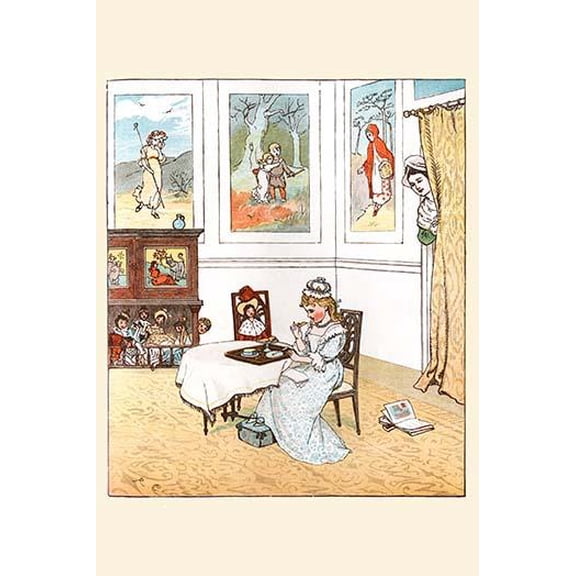 The Queen was in the Parlor eating Bread & Honey-Fine Art Canvas Print (20" x 30")