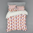 thumbnail image 2 of Ambesonne Fox Bedding Set 3 Pcs, Animals in Winter Sweaters, Twin XL, Multicolor, 2 of 3