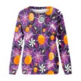 thumbnail image 4 of 2023 Chandail de Mode pour Femmes Rabais de 50 % Liquidation Mode Halloween Imprimé Manches Longues Col Rond Chandail pour Dames Hauts Blouse, 4 of 4