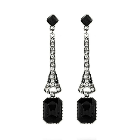 GHSOHS Clip On Earrings Birthstone Earrings Gold Plated Iced Big Cushion Cubic Zirconia Drop Dangle Green Earrings for Women Fashion Jewelry Gift Fashion Earings Ear Ring