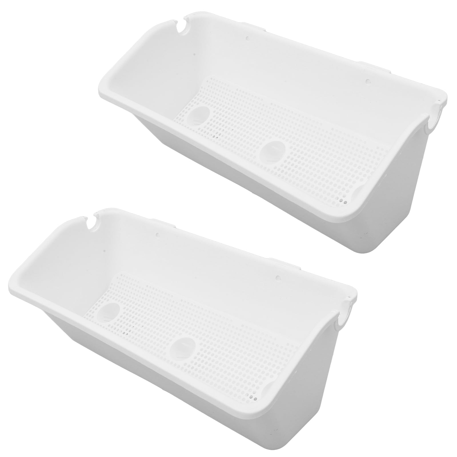 HOMEMAXS 2Pcs Hanging Flower Pot Fence Hanging Bucket Pot Flower Plants Holder Wall Planter