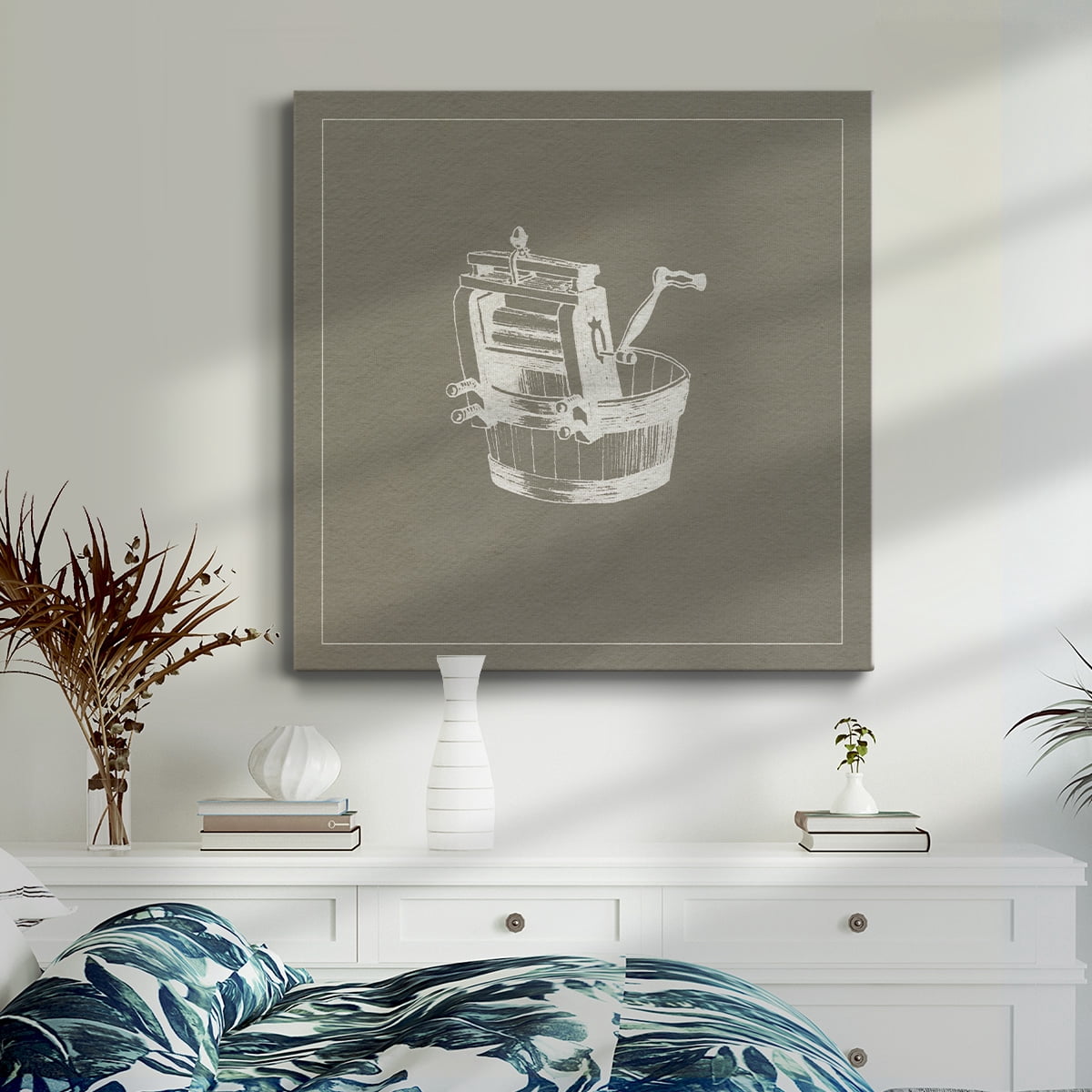 Wexford Home Laundry Tips V-Premium Gallery Wrapped Canvas, 16" x 16" - Ready to Hang