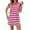 Hot Pink, variant on Women's Sleeveless Striped T-Shirt Dress with Crew Neck Casual Shift Dress with Pockets for Everyday Wear