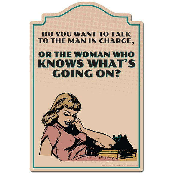 Do You Want To Talk To The Man In Charge Novelty Sign | Indoor/Outdoor | Funny Home Decor for Garages, Living Rooms, Bedroom, Offices | SignMission personalized gift