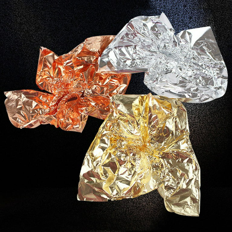 Gerich 100 Sheets Copper Leaf Foil Paper Gilding Art Craft DIY