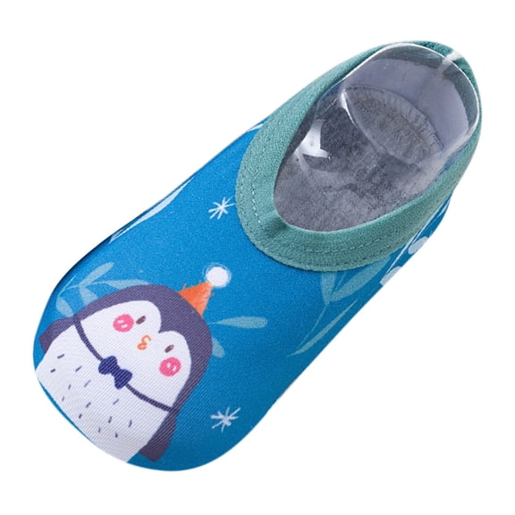 Baby Shoes Size L For 3 Years-4 Years Aqua Socks The Cartoon Boys Floor Socks Barefoot Non-Slip Toddler Sneakers Blue