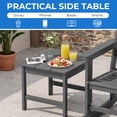 thumbnail image 6 of SERWALL Outdoor Rocking Bistro Set of 2 with 1 Side Table & 9ft Patio Umbrella(Umbrella Base Not Included), Porch Chairs and Coffee Table Set for Lawn Balcony Deck, Gray, 6 of 11