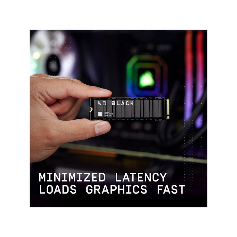 WD_BLACK 1TB SN850X NVMe Internal Gaming Solid State Drive with Heatsink - Works with Playstation 5, Gen4 PCIe, M.2 2280, Up to 7,300 MB/s - WD_BLACK 1TB SN850X NVMe Internal Gaming Solid State Drive with Heatsink - Works with Playstation 5, Gen4 PCIe, M.2 2280, Up to 7,300 MB/s -