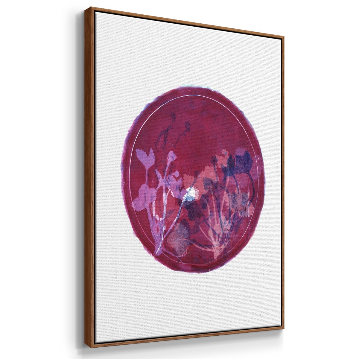 Strawberries and Forg II Framed Premium Gallery Wrapped Canvas - Ready to Hang - 17 x 25 - Walnut Floating Frame