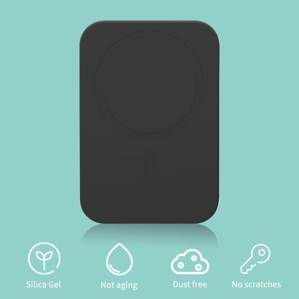 Funda suave para iPhone 12 Pro, cargador inalámbrico magnético, funda de batería (negro)