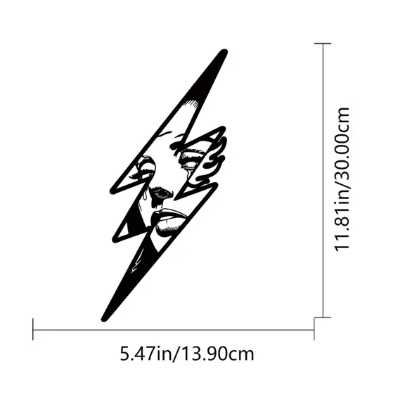 1pc Metal Wall Decor, Lightning And Beauty Wall Decor, Interior Decor Home Decor Modern Art Wall Decor Metal Wall Hanging