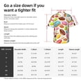 thumbnail image 6 of Lsque Color Donut pattern Hawaiian Shirt for Men, Unisex Summer Beach Casual Short Sleeve Button Down Shirts-Large, 6 of 9