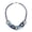 Blue Purple, variant on Hand-Beaded Statement Link Necklace - Adjustable Bib Drop, Multi-Link Design, Soft Suede Cord, Lightweight Boho-Chic Fashion Jewelry Accessory for Women