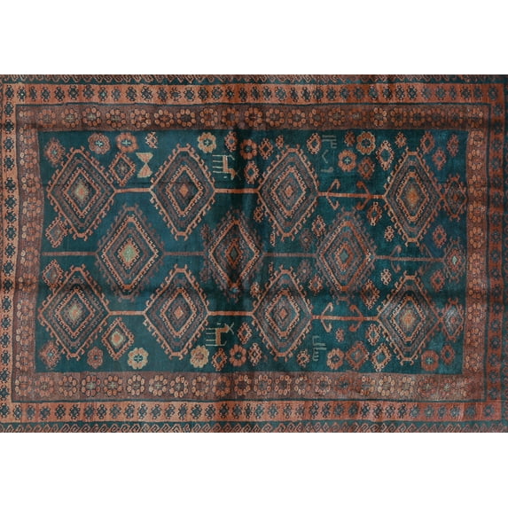 Ahgly Company Indoor Rectangle Persian Light Blue Traditional Area Rugs, 2' x 3'