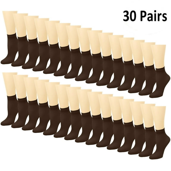 30 Pairs Bulk Sale Women's Ankle High Sheer Socks