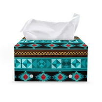 ZUXONGSY Aztec Ethnic Tissue Box Covers PU Leather Rectangular Tissue Box Holder with Buttons Modern Holder Tissue Bag Waterproof Tissue Cover Bathroom Decorative Accessories