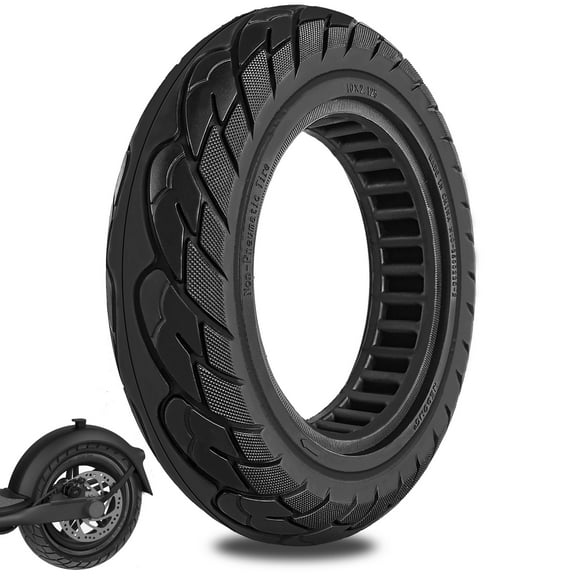 HUANYU 10 inch Solid Rubber Tire, 10x2/54-152 Puncture-Proof Explosion-Proof Wheel
