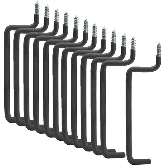 Wideskall 12 Pieces Heavy Duty Garage Storage Screw in Utility Tool Wall Mount Ladder Hanger Hook