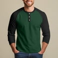 thumbnail image 2 of PMVFHDE Shirts For Men Stylish Casual 3/4 Sleeve Button Placket Top For Everyday Wear Outdoor Activities Soft Tee, 2 of 6