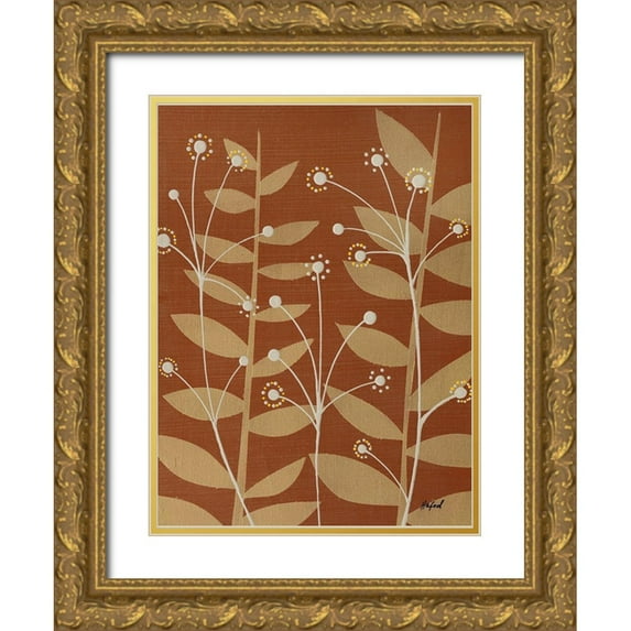 Hafod, Danielle 19x24 Gold Ornate Wood Framed with Double Matting Museum Art Print Titled - Enchanted Bud