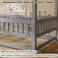 thumbnail image 2 of DreamBuck Twin Size Floor Bed, Wooden Twin House Bed with Higher Fence Guardrails, Twin Floor Bed with Roof, Montessori Floor Bed Playhouse Bed Frame for Girls, Boys, Easy Assembly, 2 of 8