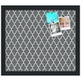 thumbnail image 2 of PinPix 16x14 Custom Cork Bulletin Board Quatrefoil Dk Grey Poster Board Has a Fabric Style Canvas Finish, Framed in Quatrefoil Dk Grey, by ArtToFrames (PinPix-583), 2 of 6