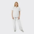 thumbnail image 3 of SPECTRUM UNIFORMS Scrub Tops Medical Unisex V-Neck Yoga Soft Fabric Medical Professionals Hospital and Lab Workwear Nurse Top White, 3 of 5