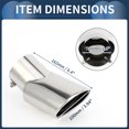 thumbnail image 5 of Unique Bargains 1Pc Curved Slant Exhaust Tip  2.9" Inlet for Land Rover Range Rover 02-10 Stainless Steel Silver Tone, 5 of 8