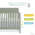 thumbnail image 4 of Fisher-Price Meadowbrook 4-in-1 Convertible Baby Crib by Dream On Me, Meadow Green, 4 of 10