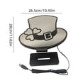 thumbnail image 3 of Deeceymbur St Patricks Day Green Hat LED Mirror Ambient Light Multilayer Neon Glowing USB Powered for Home Bedroom Desk Holiday Decor, 3 of 7