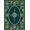 Green, Pattern 2, variant on ODIKA 4' x 6' Machine Washable Non-Slip Area Rug, Middle Eastern Medallion High Traffic Rug, Gold, 303852