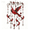 Graceful Cardinal Wind Chime#6, variant on Stained Robin Bird Wind Chime with Sparkling Crystals, Weather-Resistant Outdoor Hanging Ornament for Yard and Balcony