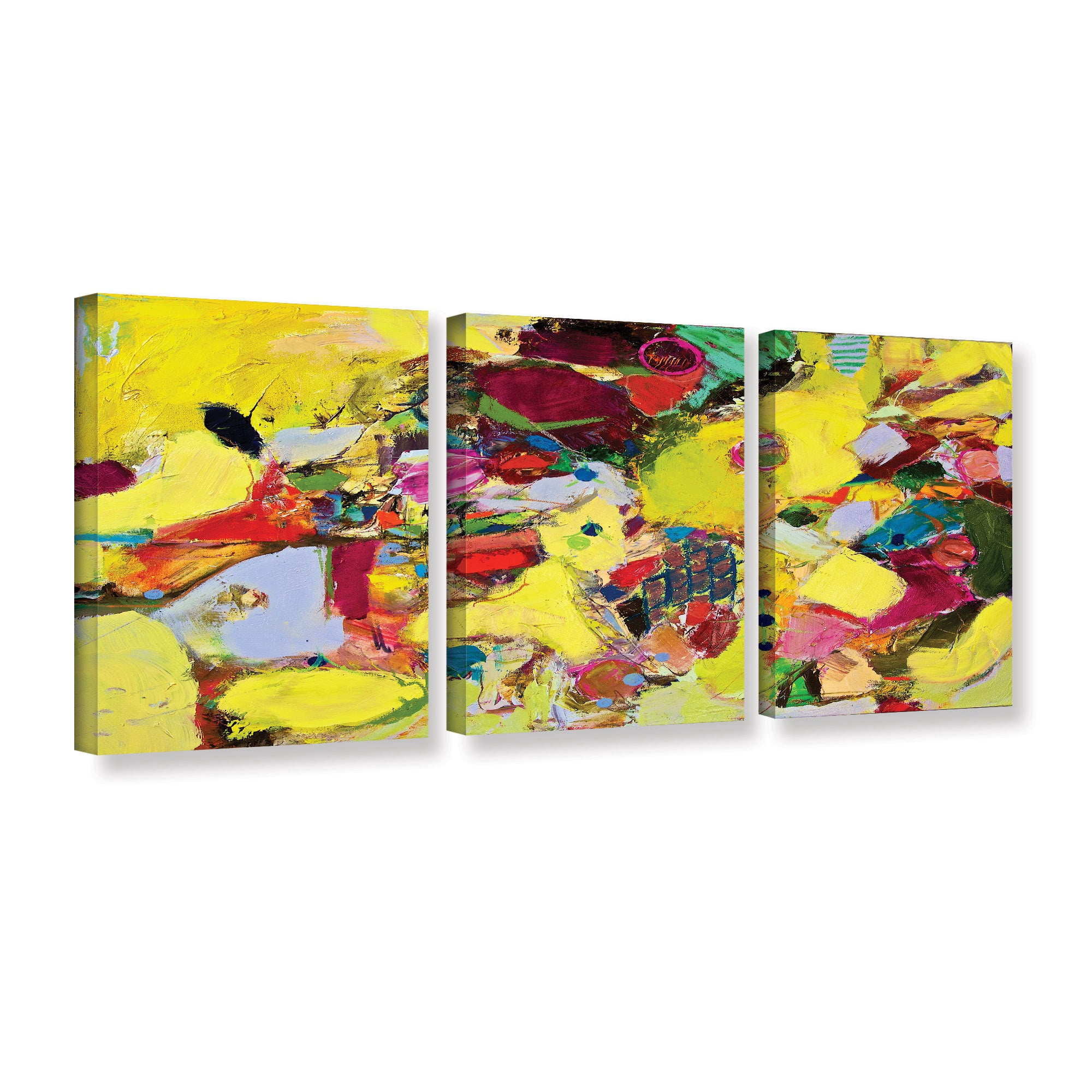 ArtWall Allan Friedlander "Bumble" 3-Piece Gallery-Wrapped Canvas Set