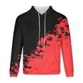 thumbnail image 3 of LYXSSBYX Hoodies for Men Men's Hooded Sweater Non Positioning Color Matching Print Pullover Casual Long Sleeved Top, 3 of 4