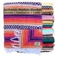 thumbnail image 1 of Manta mexicana clásica de Blanket Del Mex, 178 x 127 cm, rosa y naranja, 1 of 6