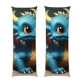 thumbnail image 1 of Balery Adorable Blue Baby Dragon Funda Protectora para Almohada Corporal de Algodón Hipoalergénico con Cierre(55 x 21 pulgadas), Almohadas No Incluidas, 1 of 7