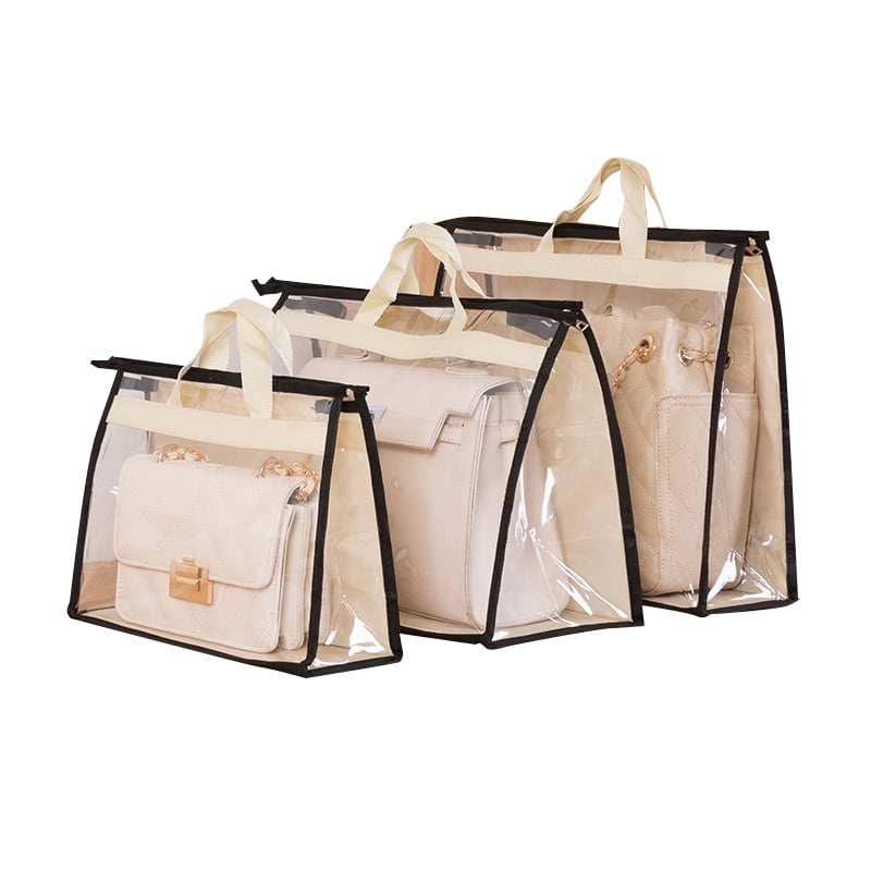 D-GROEE Handbag Storage Handbag Organizer Purse Protector Storage Bag Dust  Cover Bag Transparent Anti-dust Purse Storage Bag for Hanging Closet with  Zipper and Handle 
