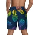 thumbnail image 4 of Balery Abstract Bright Pineapple Fruit Retro Mens Swim Trunks Swim Shorts for Men Quick Dry Inseam Beach Shorts with Compression Liner Pocket-X-Large, 4 of 9